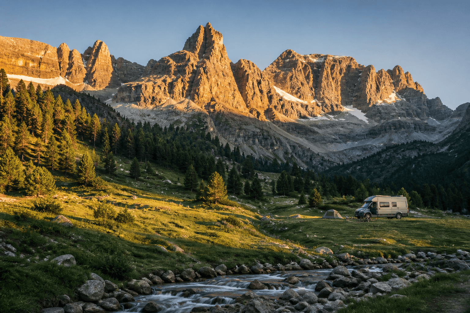 Montaña — ambiente representativo del tipo de camping